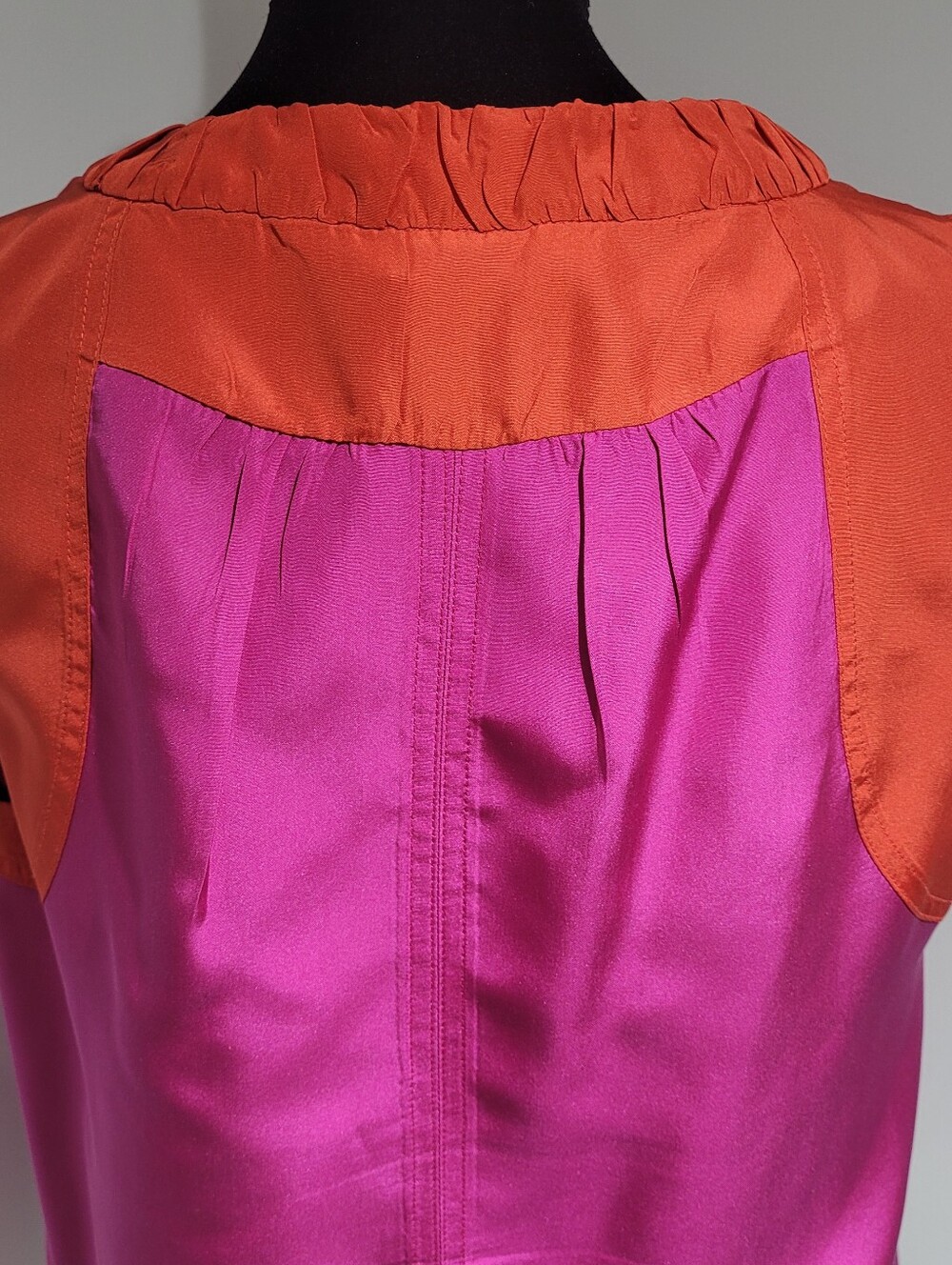 Marc By Marc Jacobs Pink and Orange Silk Blend Sleeveless Blouse - Picture 7 of 9